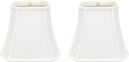 BSO-705-16WH Square Cut Corner Bell Basic Lamp Shade, 9 X 16 X 13, White