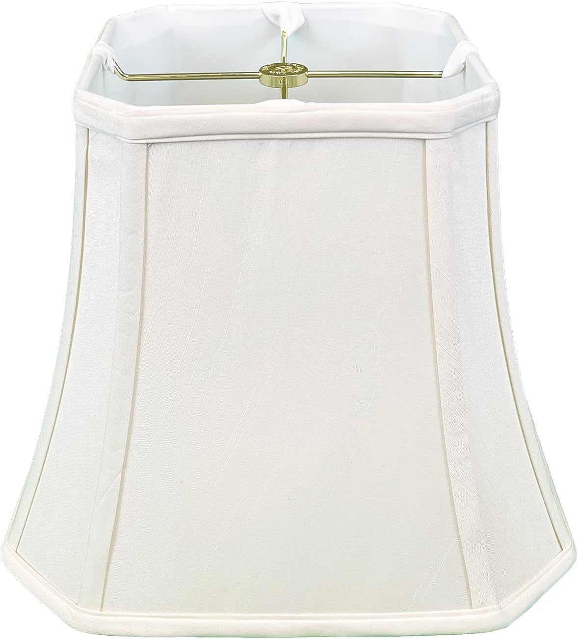 BSO-705-16WH Square Cut Corner Bell Basic Lamp Shade, 9 X 16 X 13, White