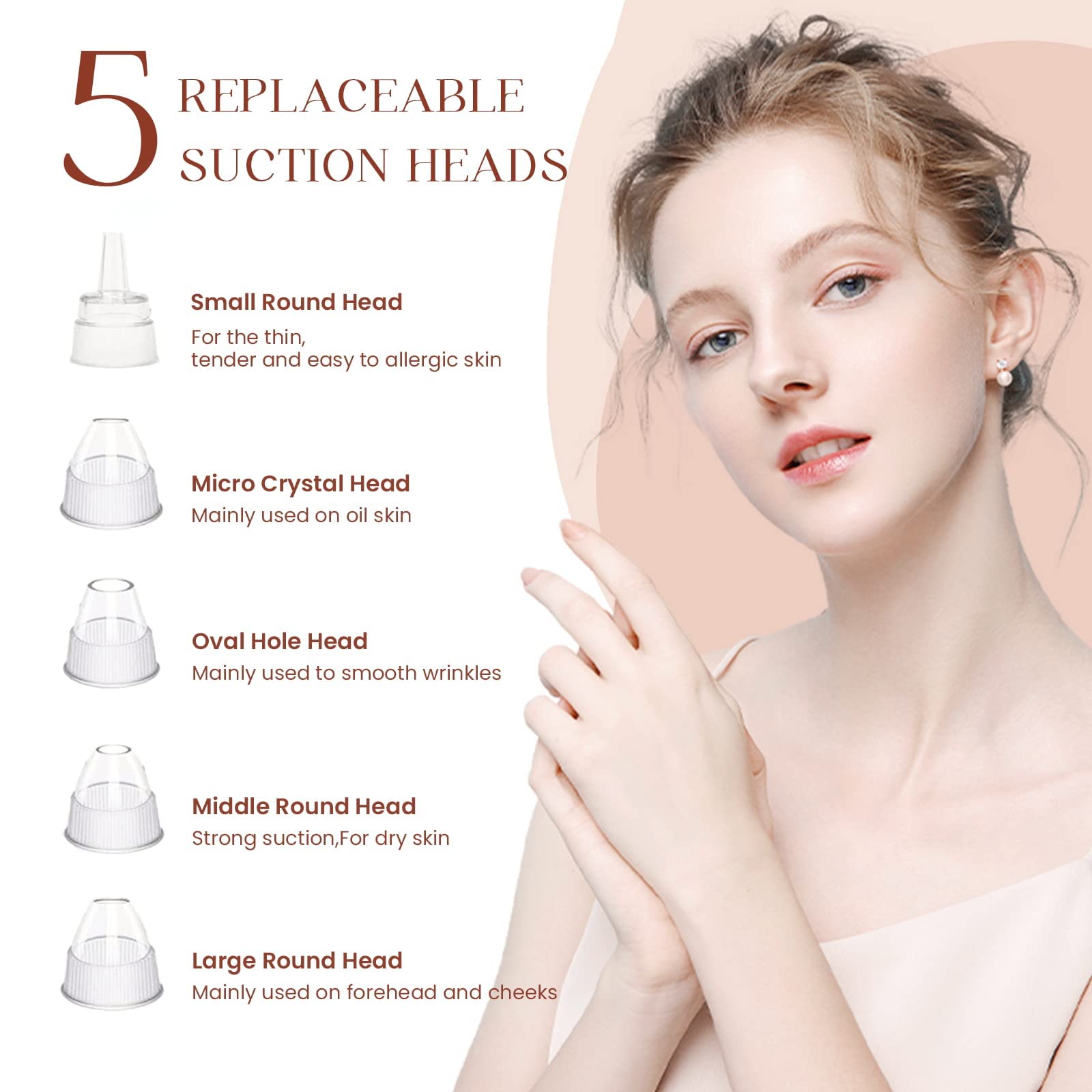 2025 Blackhead Remover Pore Vacuum,Facial Pore Cleaner - 5 Suction Power,5 Probes,USB Rechargeable Blackhead Vacuum Kit Electric Acne Extractor Tool for Adult - eighttwentytwo92