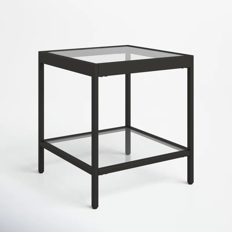 Alexis Glass Top End Table