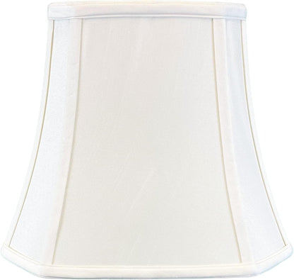 BSO-705-16WH Square Cut Corner Bell Basic Lamp Shade, 9 X 16 X 13, White