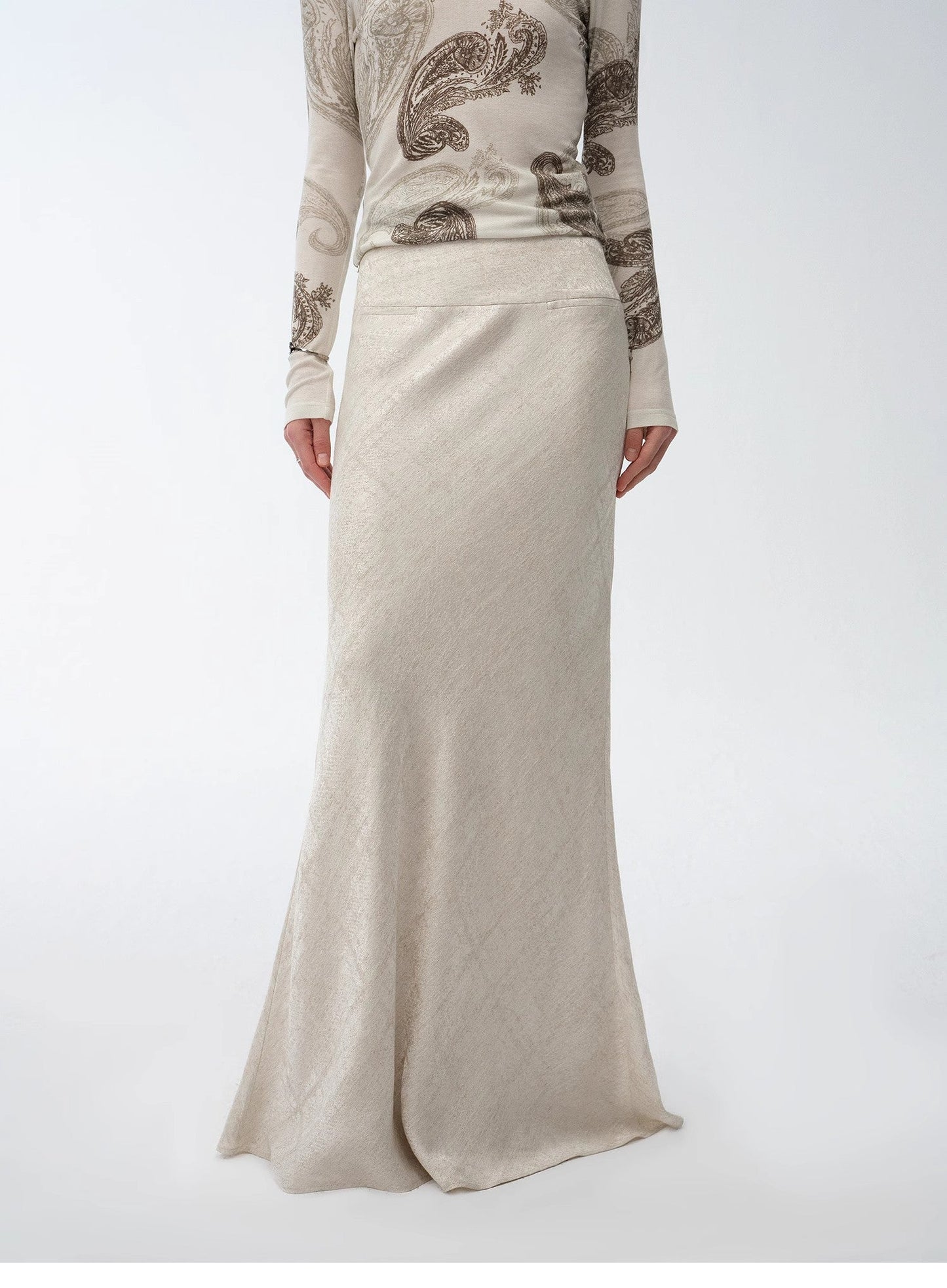 Straight Fishtail Skirt – Tencel Linen Blend, Curve-Flattering, Breathable