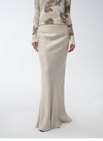 Straight Fishtail Skirt – Tencel Linen Blend, Curve-Flattering, Breathable