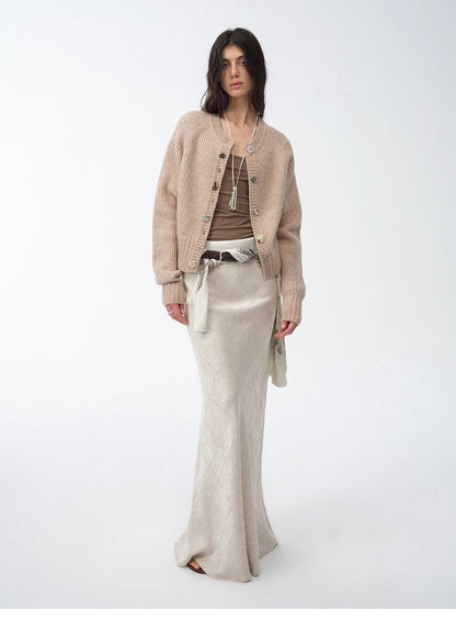 Straight Fishtail Skirt – Tencel Linen Blend, Curve-Flattering, Breathable