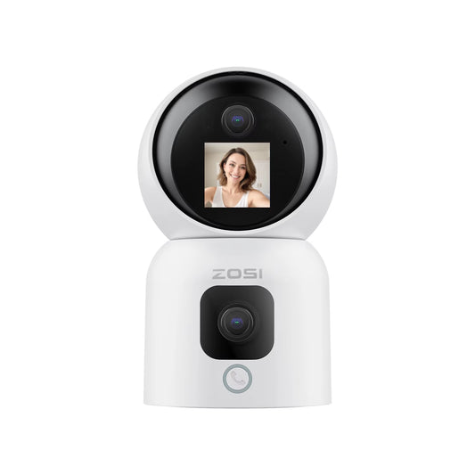 360�� Smart Home Security Camera PTZ Auto Tracking Baby Monitor AI Panoramic HD Night Vision Indoor Wifi Surveillance Camera