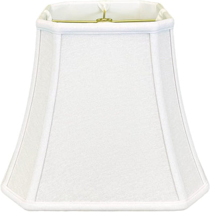 BSO-705-16WH Square Cut Corner Bell Basic Lamp Shade, 9 X 16 X 13, White
