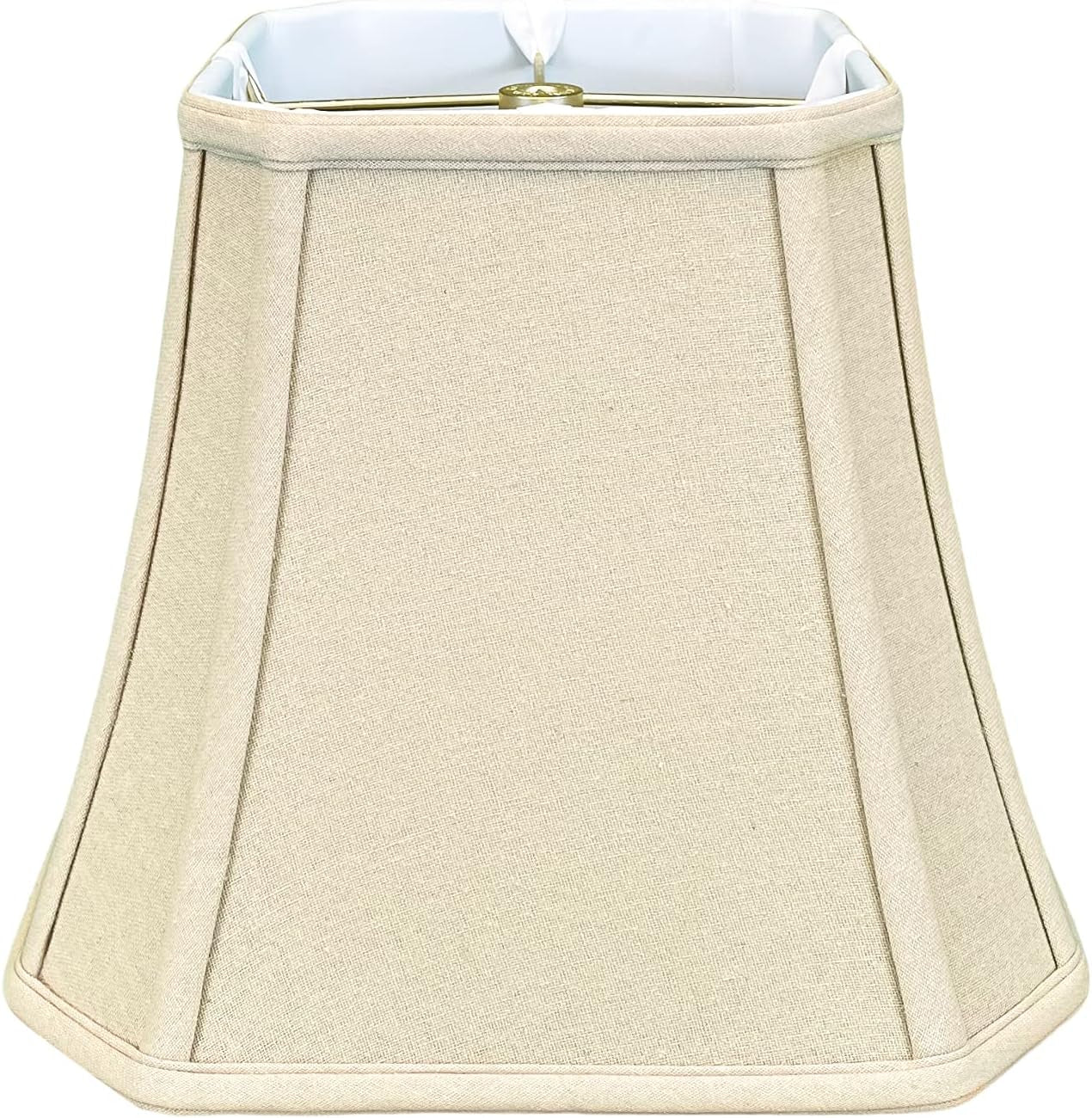 BSO-705-16WH Square Cut Corner Bell Basic Lamp Shade, 9 X 16 X 13, White