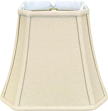 BSO-705-16WH Square Cut Corner Bell Basic Lamp Shade, 9 X 16 X 13, White