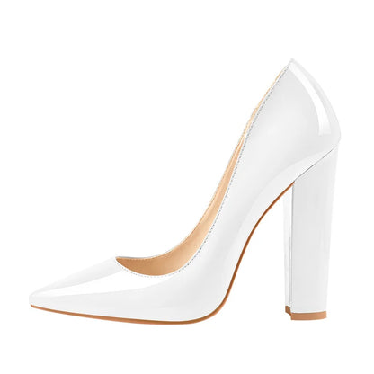 Onlymaker Women's Pointed Toe Block Heel Pump