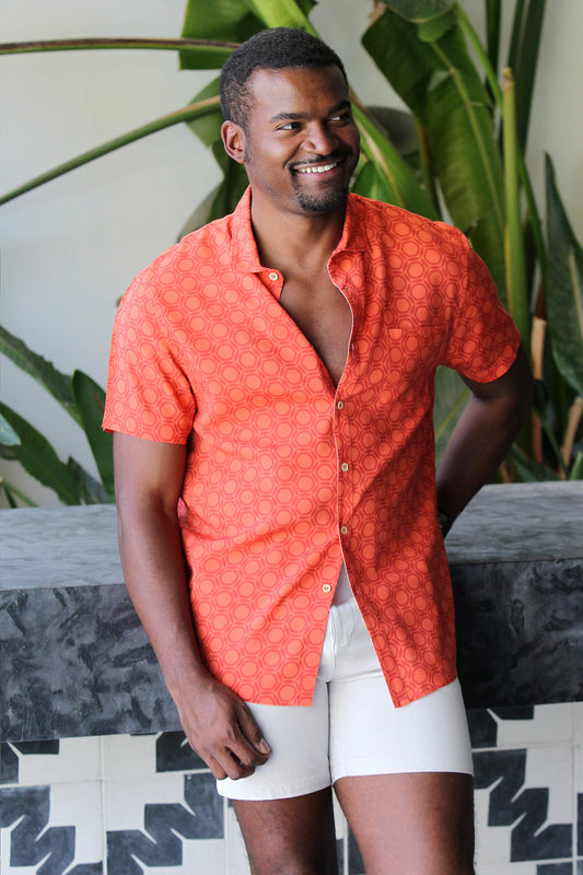 The Tangier Perfect Cut Short Sleeve Button-Down Shirt