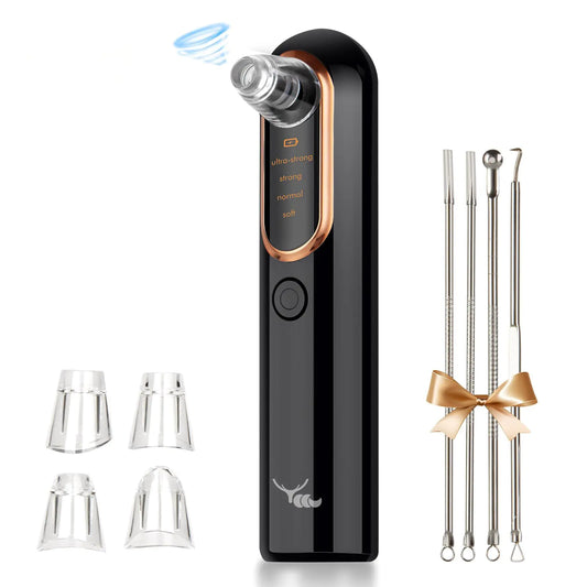 Yccu Blackhead Remover Vacuum Professional Pore Vacuum Black Head Remover for Face USB Rechargeable Blackhead Extractor for Removing Blackhead Whitehead Acne