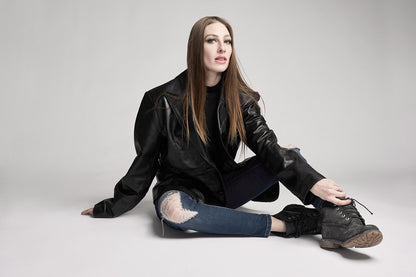 Embrace both style and comfort with our Annalise Women's Leather Jacket.