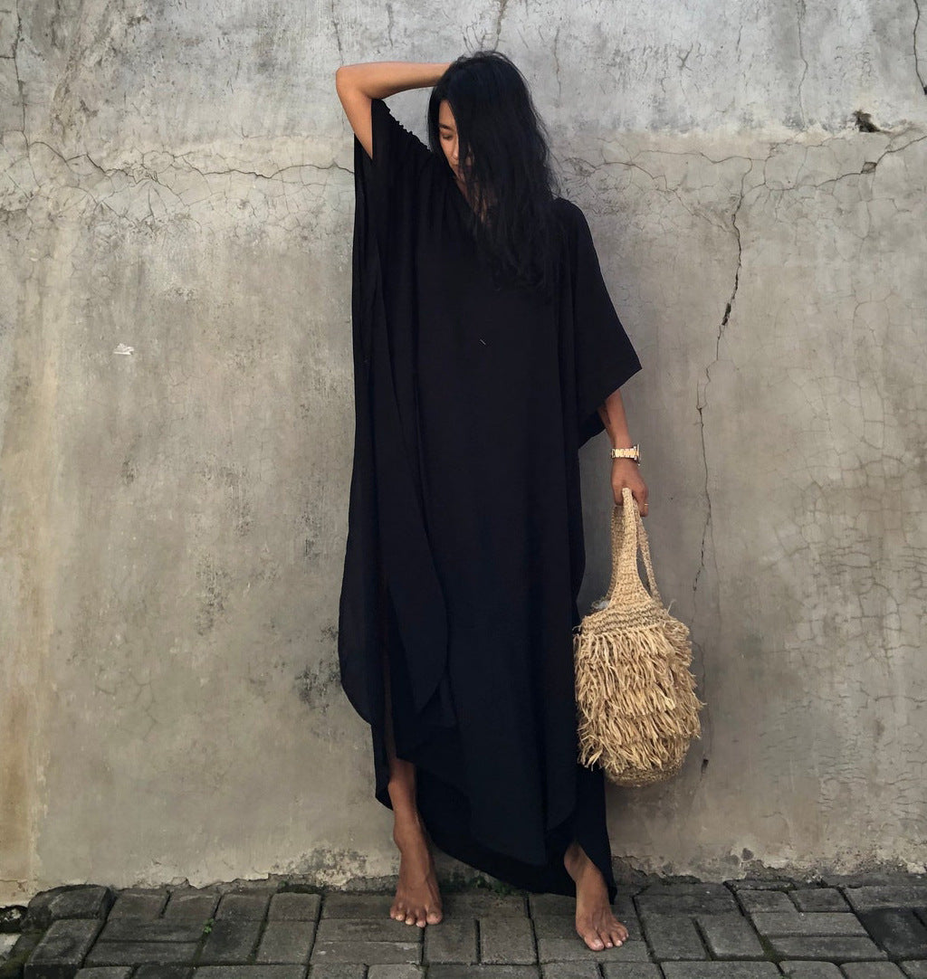 Transform your beach and resort looks with this versatile Boho Kaftan Dress.