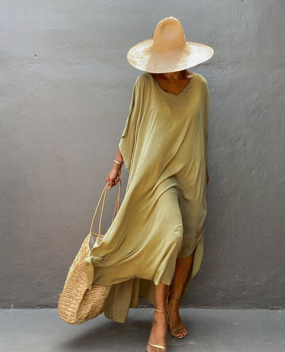 Transform your beach and resort looks with this versatile Boho Kaftan Dress.