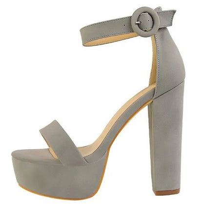 Brand Elegant Sandals Women High Heels Pumps Super High Heel 13cm Women's Banquet Sandals Waterproof Platform Toe Sandals