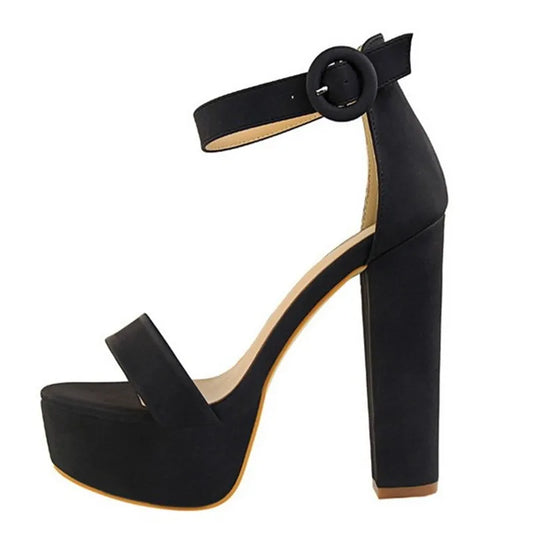 Brand Elegant Sandals Women High Heels Pumps Super High Heel 13cm Women's Banquet Sandals Waterproof Platform Toe Sandals