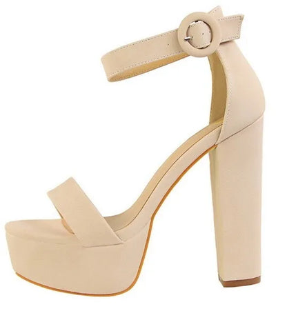 Brand Elegant Sandals Women High Heels Pumps Super High Heel 13cm Women's Banquet Sandals Waterproof Platform Toe Sandals