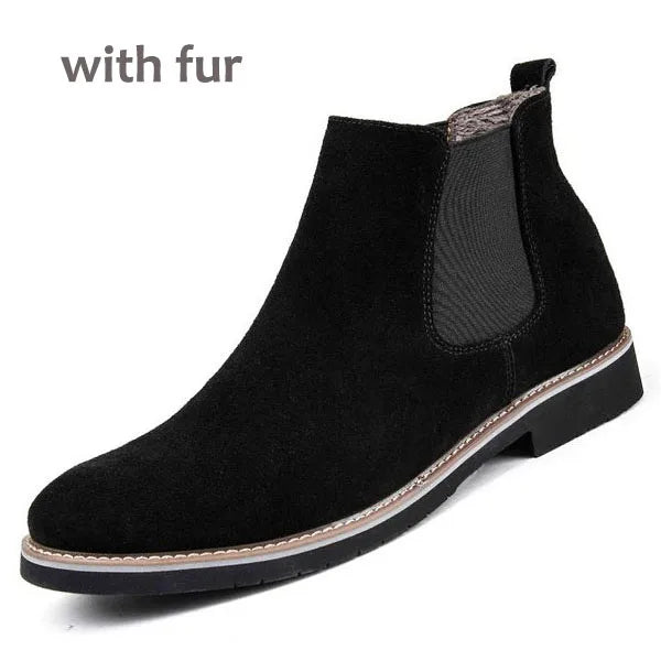 YIGER Men’s Chelsea Boots – Leather Slip