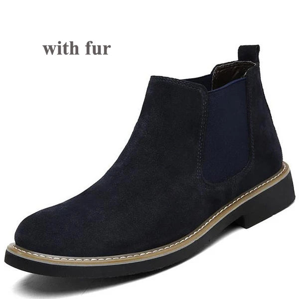 YIGER Men’s Chelsea Boots – Leather Slip