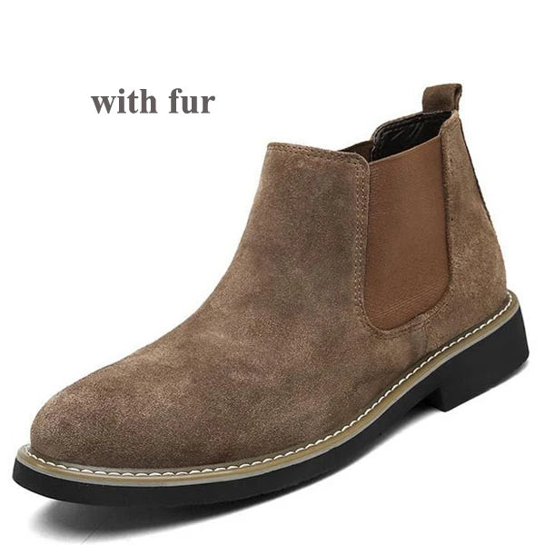 YIGER Men’s Chelsea Boots – Leather Slip