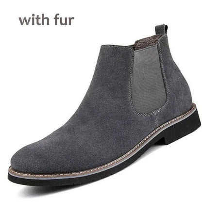 YIGER Men’s Chelsea Boots – Leather Slip