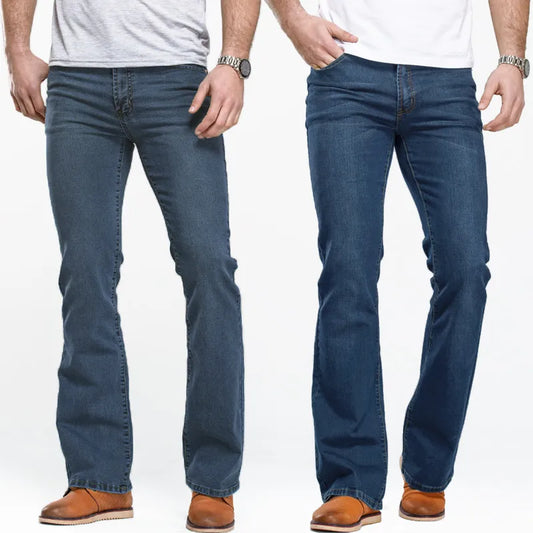 LGRG Men’s Bootcut Jeans – Slim Fit, Stretch Denim, Mid Waist