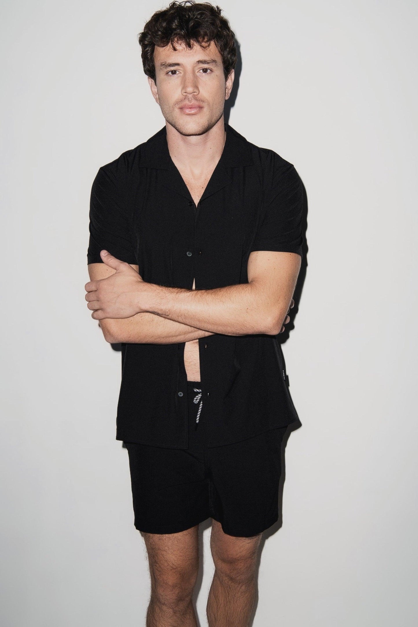Saint Tropez Cabana Shirt Black