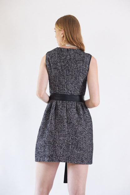 Command attention in the Boss Woman Tweed Dress���a sophisticated mini dress tailored for the bold and confident.