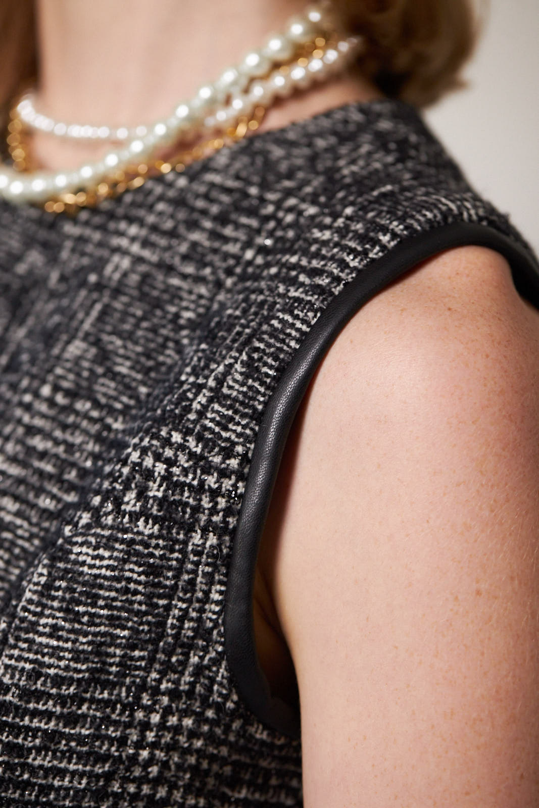Command attention in the Boss Woman Tweed Dress���a sophisticated mini dress tailored for the bold and confident.
