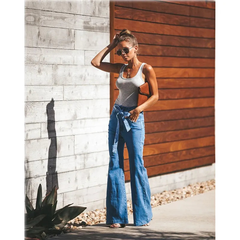 Vintage High Waist Wide Leg Denim for Women