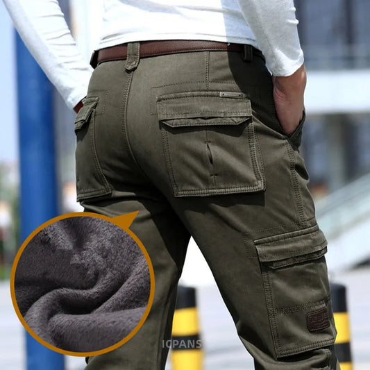6-Pocket Fleece-Lined Cargo Pants for Men