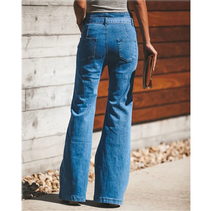 Vintage High Waist Wide Leg Denim for Women