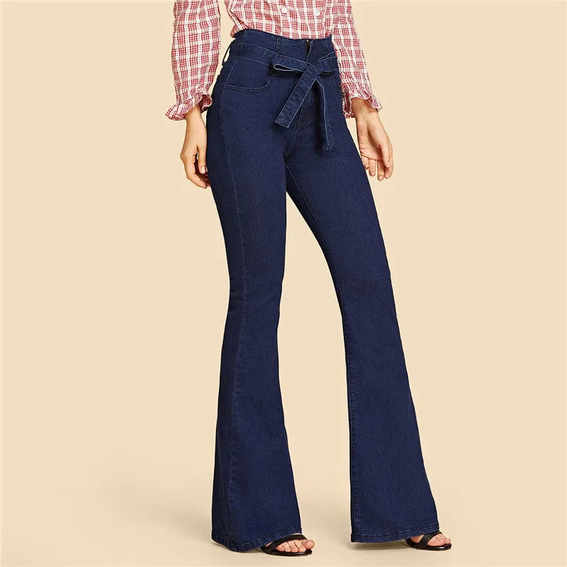 Vintage High Waist Wide Leg Denim for Women
