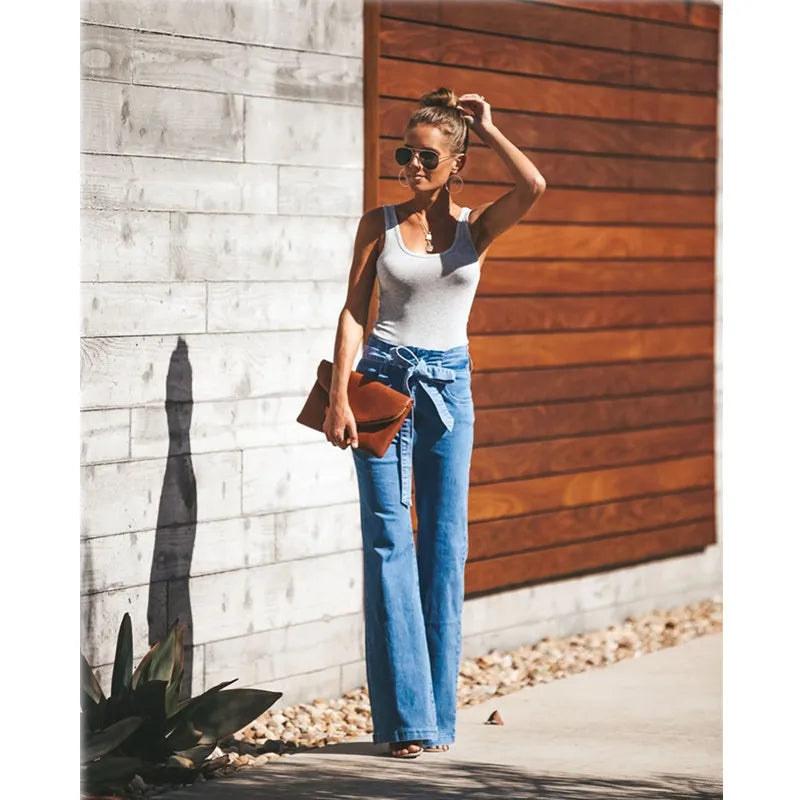 Vintage High Waist Wide Leg Denim for Women