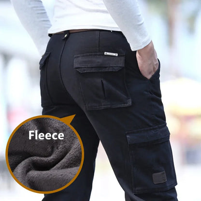 6-Pocket Fleece-Lined Cargo Pants for Men