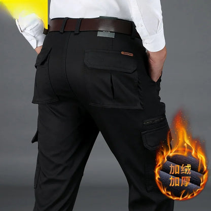 6-Pocket Fleece-Lined Cargo Pants for Men