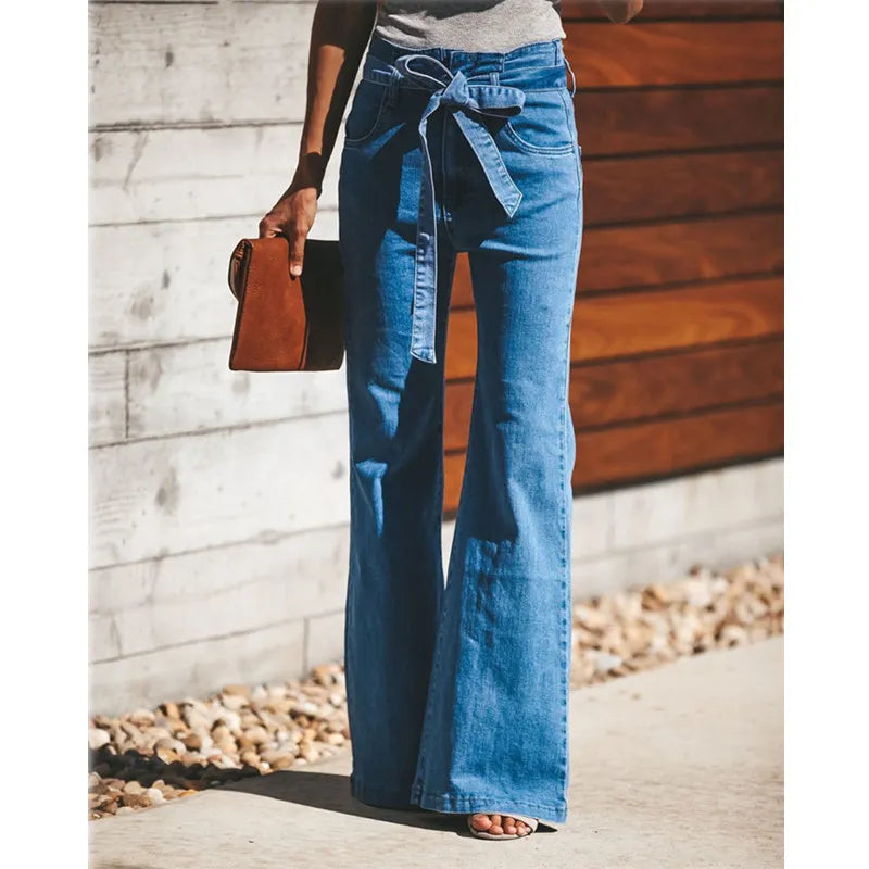 Vintage High Waist Wide Leg Denim for Women