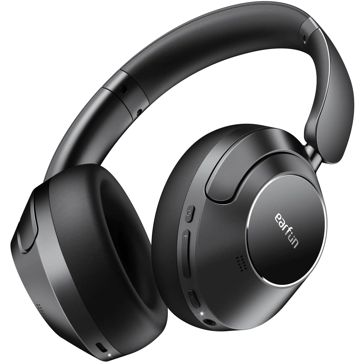 EarFun Wave Pro Active Noise Canceling Headphones Wireless Over Ear Bluetooth Headphones LDAC Hi-Res Sound 5 Mics AI Clear Call 80H Playtime Multipoint Connection Comfort Fit Custom EQ via App