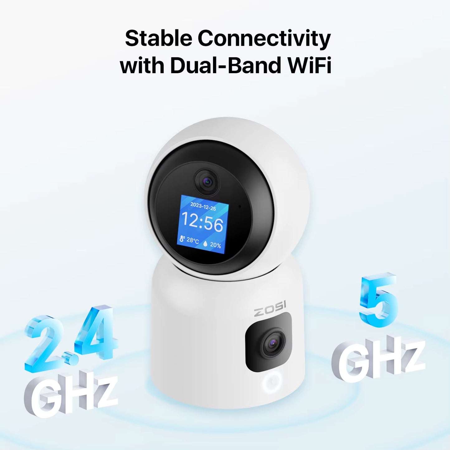360�� Smart Home Security Camera PTZ Auto Tracking Baby Monitor AI Panoramic HD Night Vision Indoor Wifi Surveillance Camera