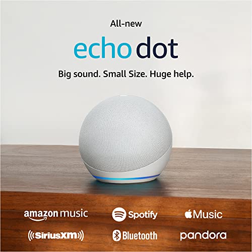 Amazon Echo Dot (newest model), Vibrant sounding Alexa speaker, Great for bedrooms, dining rooms and offices, Glacier White - eighttwentytwo92