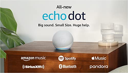 Amazon Echo Dot (newest model), Vibrant sounding Alexa speaker, Great for bedrooms, dining rooms and offices, Glacier White - eighttwentytwo92