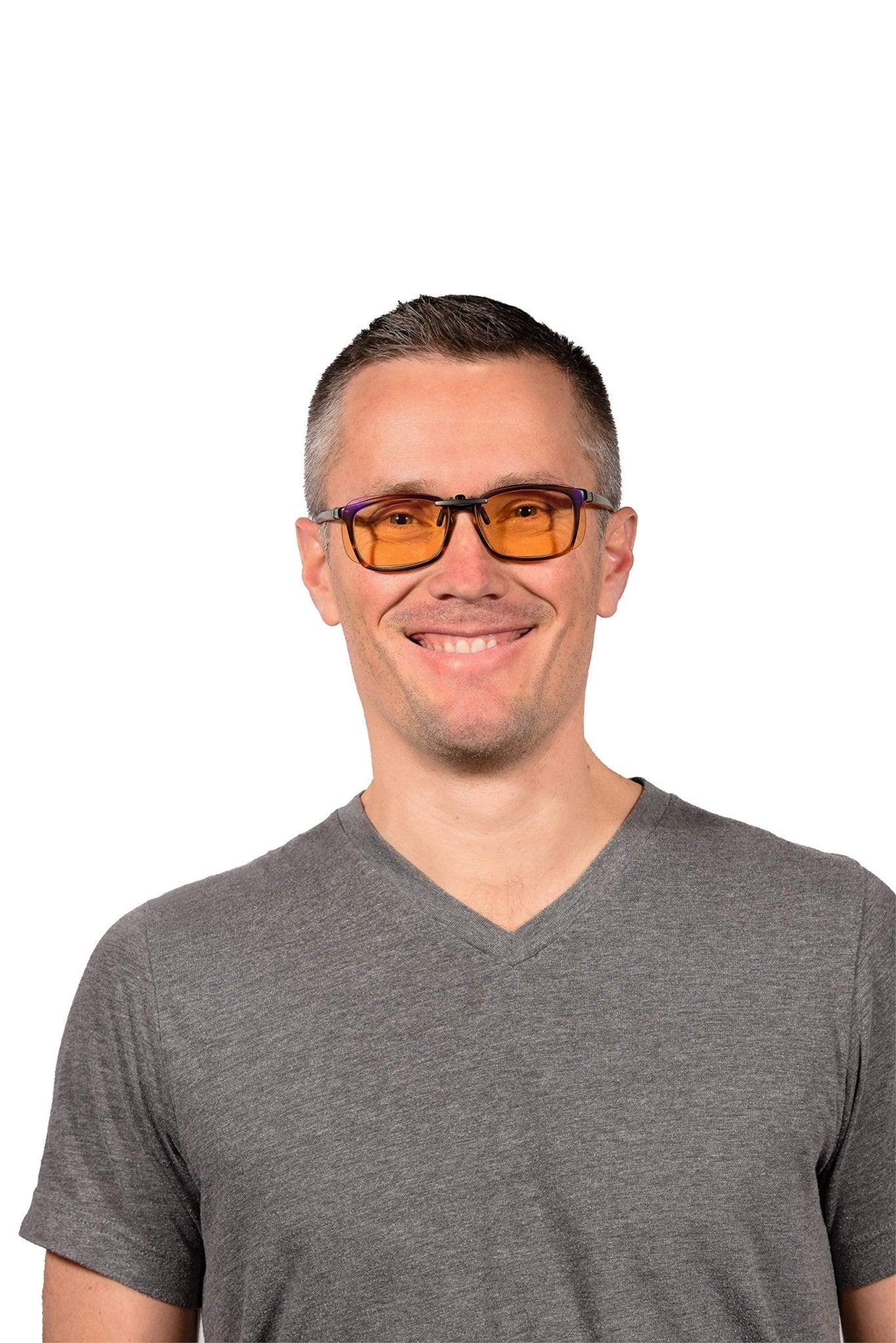 Blue Light Blocking Clip On Glasses - Effective Computer Glasses for Men and Women, Durable Lightweight Design Reduce Eyestrain, Headaches for All Day Screen Time and Gaming Protection (Daytime Lens) - eighttwentytwo92