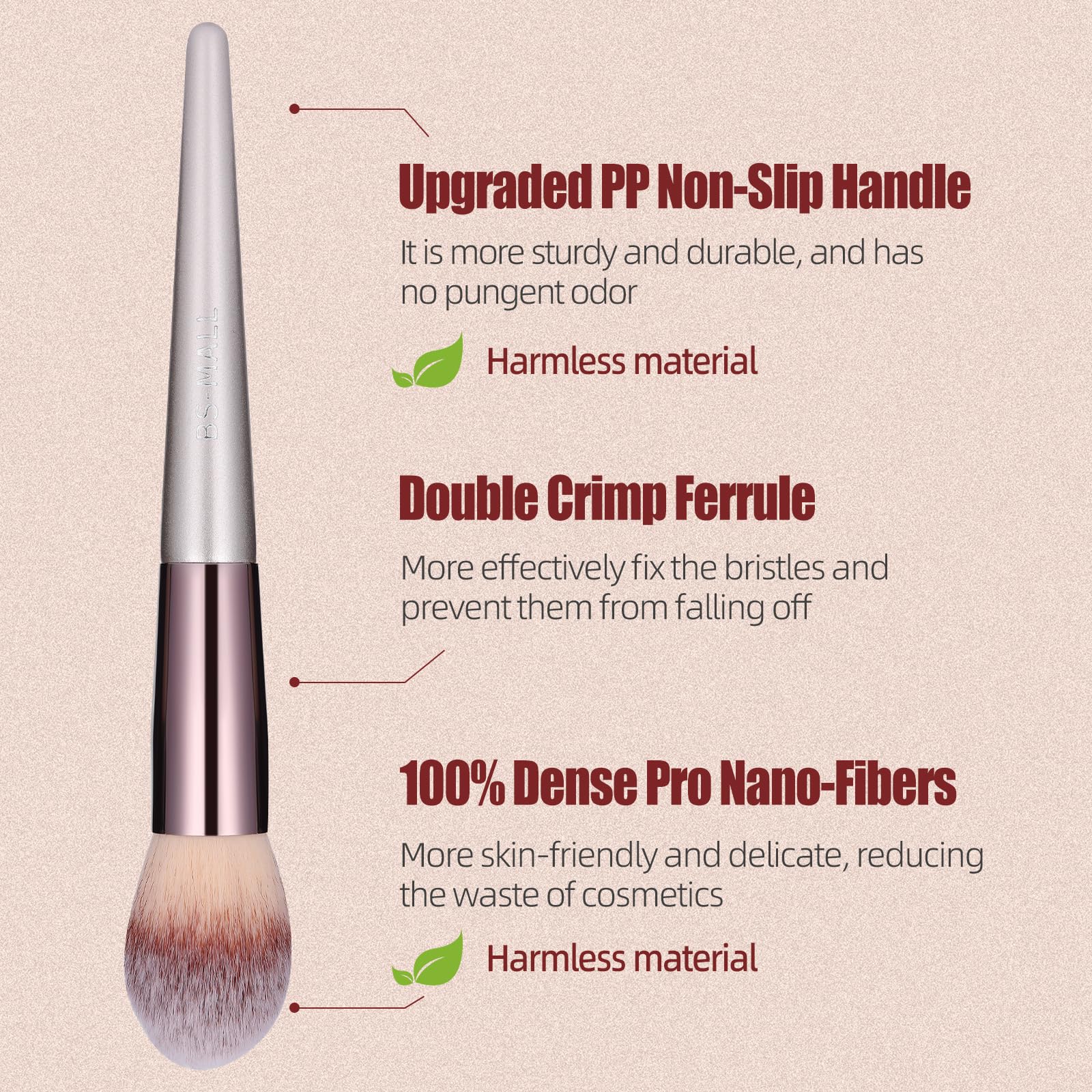 BS - MALL Makeup Brush Set 18 Pcs Premium Synthetic Foundation Powder Concealers Eye shadows Blush Makeup Brushes with black case - eighttwentytwo92