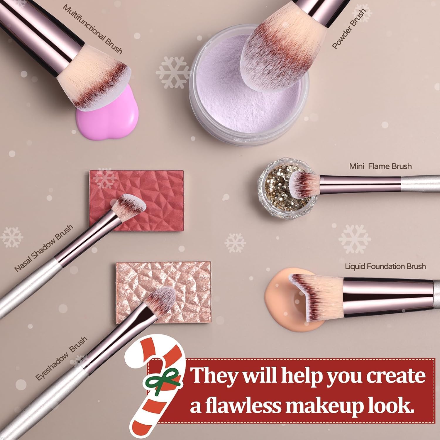 BS - MALL Makeup Brush Set 18 Pcs Premium Synthetic Foundation Powder Concealers Eye shadows Blush Makeup Brushes with black case - eighttwentytwo92