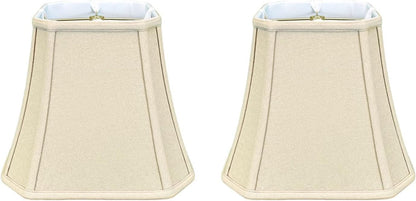 BSO-705-16WH Square Cut Corner Bell Basic Lamp Shade, 9 X 16 X 13, White