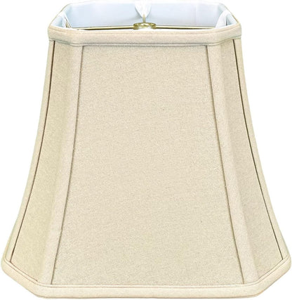 BSO-705-16WH Square Cut Corner Bell Basic Lamp Shade, 9 X 16 X 13, White