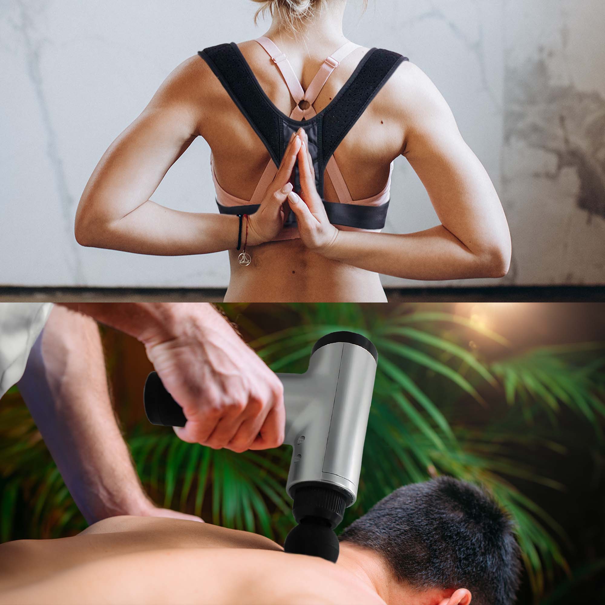 Cordless Massage Gun & Adjustable Posture Corrector Support Bundle - eighttwentytwo92