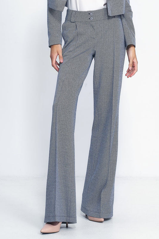 Rediscover classic sophistication with Nife���s Model 185192 wide-leg trousers