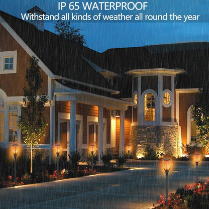 Upgraded Larger Solar Torch Lights, Waterproof Outdoor Dancing Flames Light, Flickering Flames Garden Lights, Landscape Decoration Pathway Patio Lights 43" 96 LED (4 Pack)