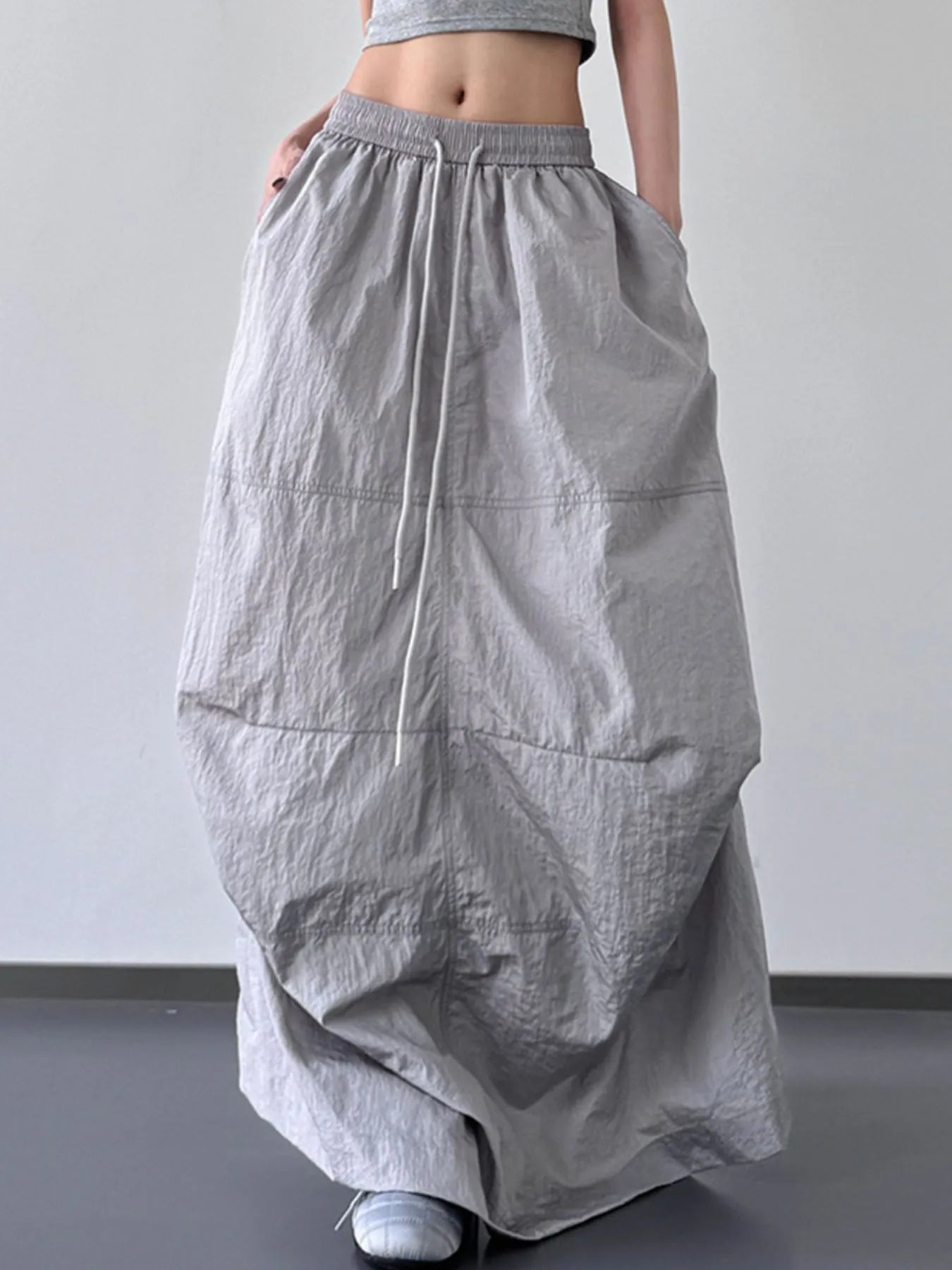 Drawstring Maxi Skirt - eighttwentytwo92